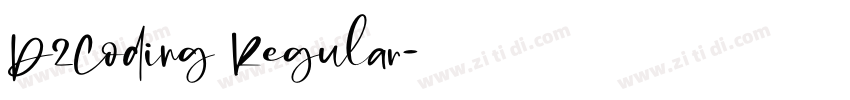 D2Coding Regular字体转换
